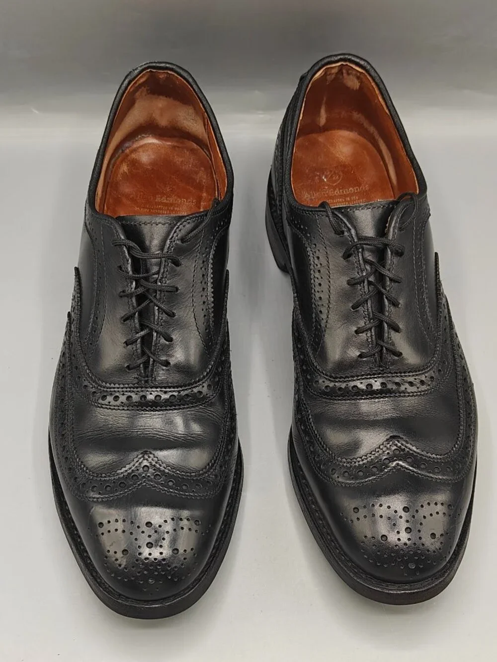 Allen Edmonds Boulevard Mens Wingtip Oxfords Black Dress Shoes 11 -D Pre-Owned